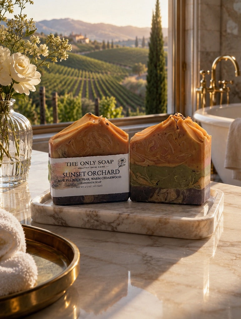 Sunset Orchard, Ripe Fig, Juicy Pear, Warm Cedarwood