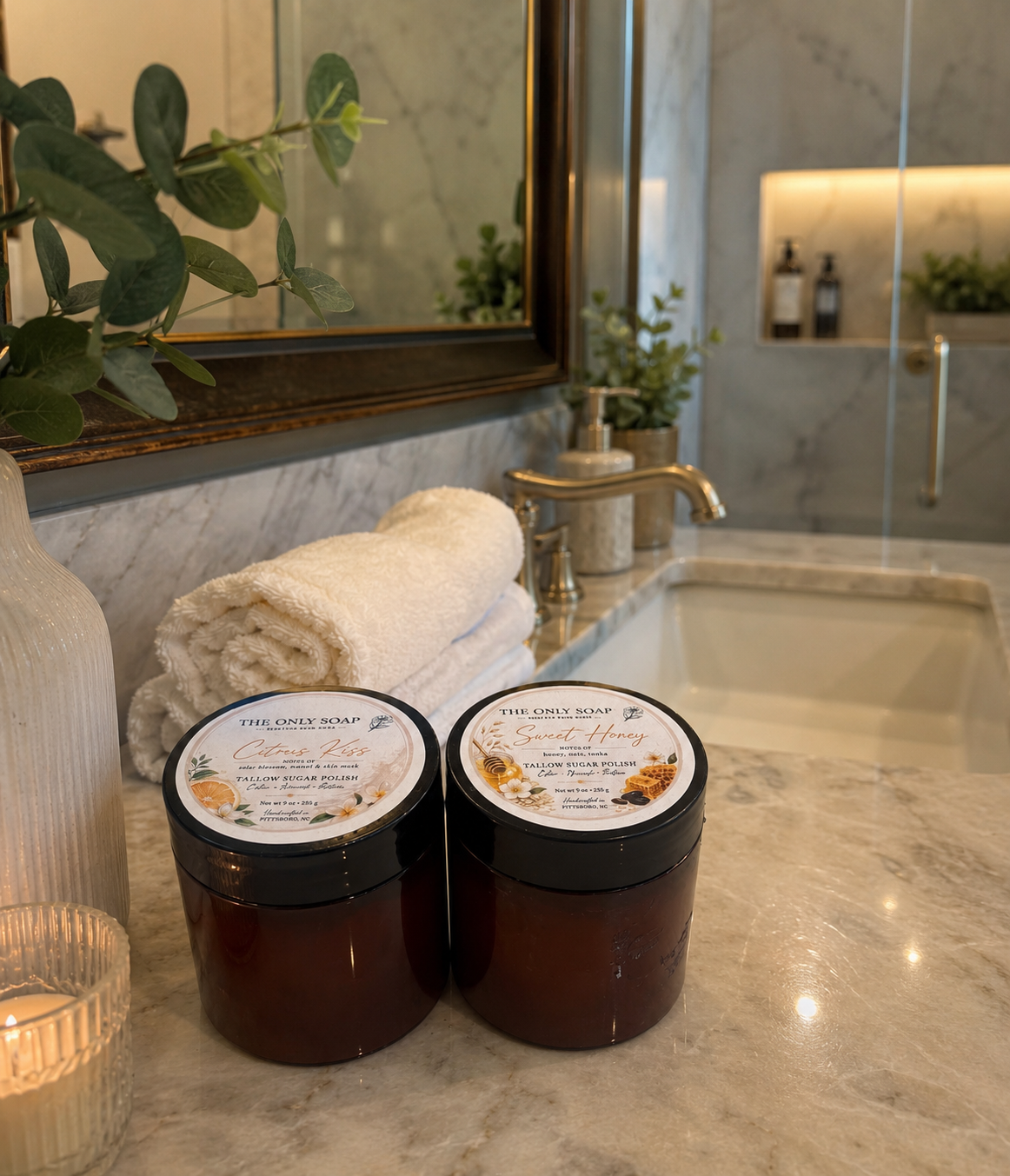 Grass-fed Tallow Sugar Scrub, 7 oz